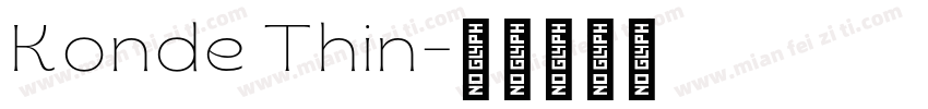 Konde Thin字体转换
